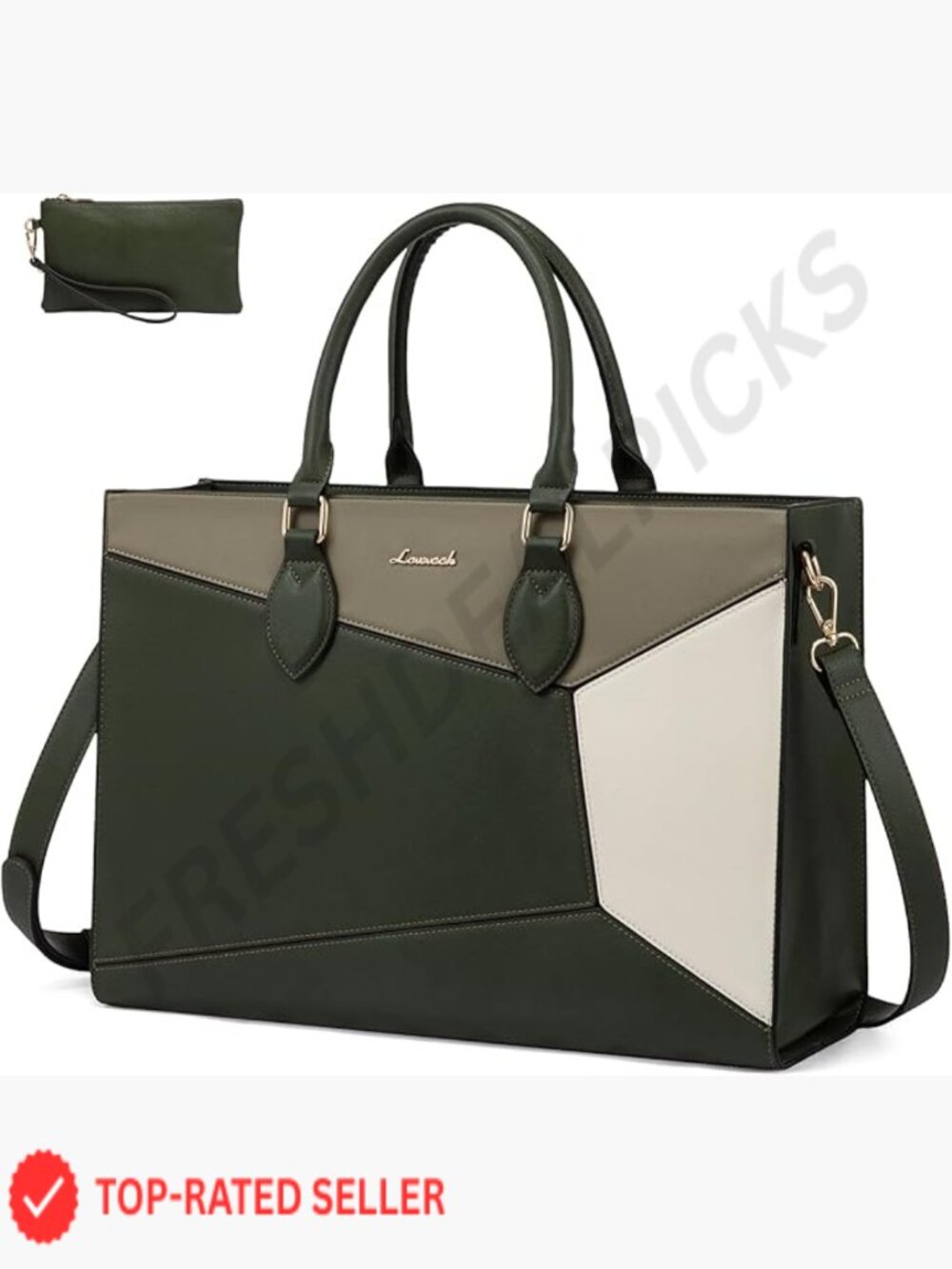 15.6" Laptop Tote Bag Waterproof Lightweight Professional Office Work Satchel - Picture 1 of 6